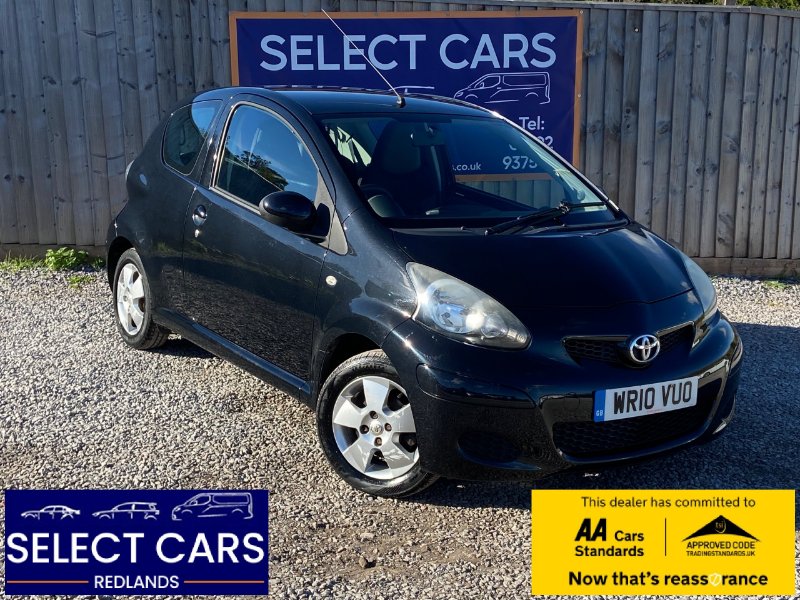 2010 Toyota Aygo 1.0 VVT-i Black Hatchback 3dr Petrol Manual Euro 4 AC 67 bhp